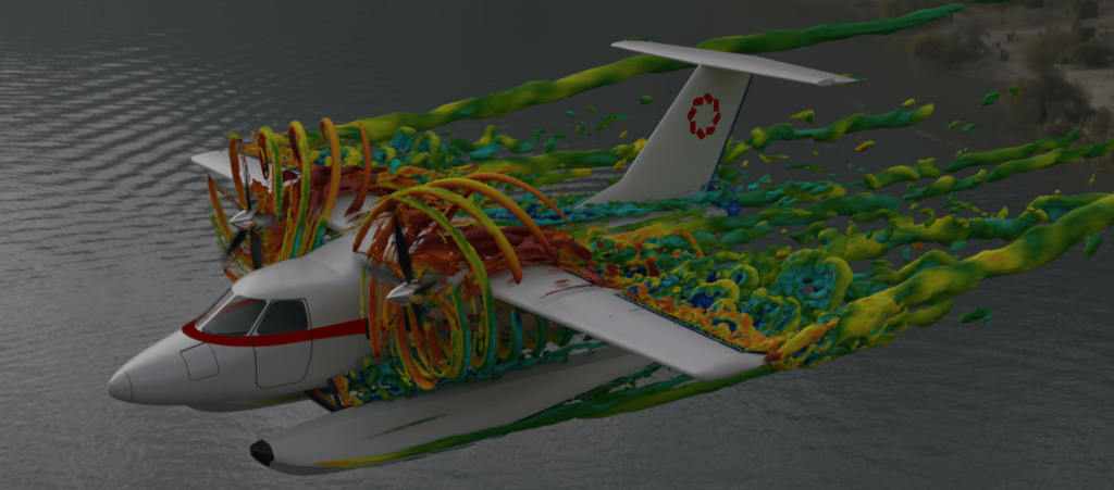 CFD simulation of airflow around an aircraft using ENGYS's open-source CFD software