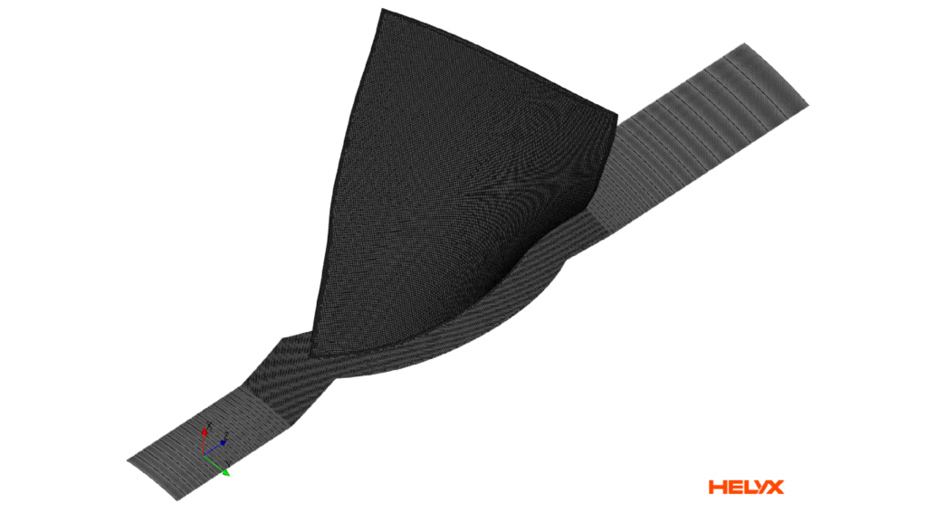 Hex-dominant computational mesh used for NASA Rotor 67 CFD benchmark validation