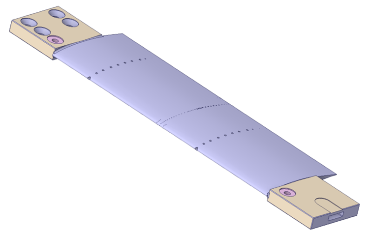 CAD model of the RAE2822 aerofoil.